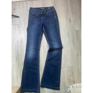 Silver Jeans Women’s Size 25/34 Suki Mid Flare Dark Blue